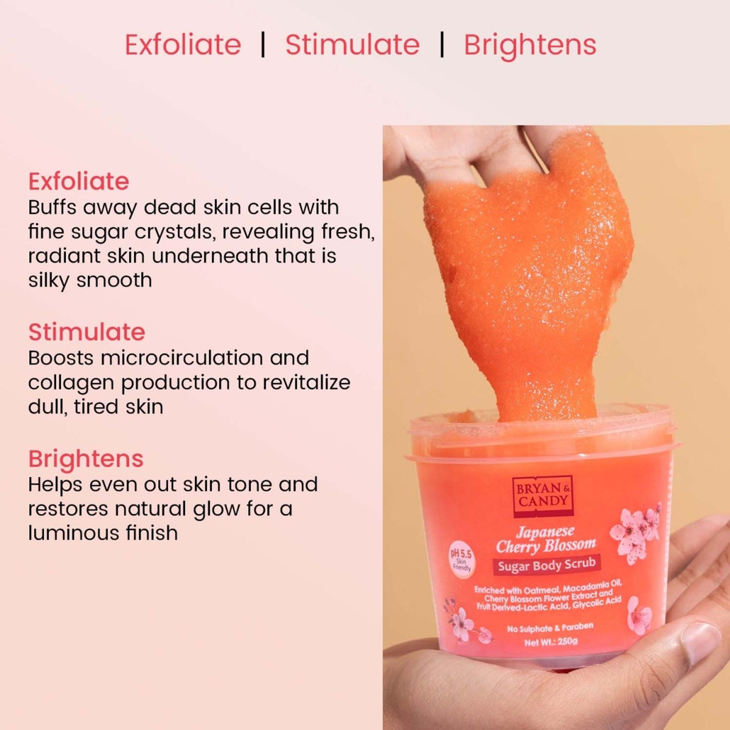 BRYAN & CANDY Japanese Cherry Blossom Sugar Body Scrub