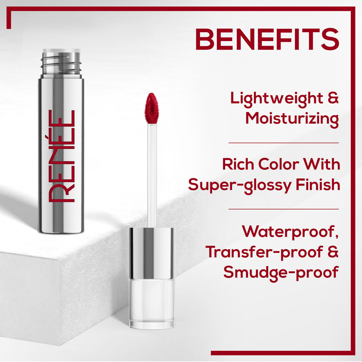 Renee Cosmetics Gloss Stay Transfer Proof Glossy Liquid Lip Color - Rosalia