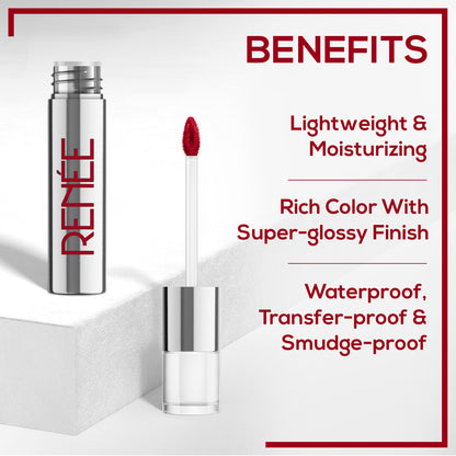 Renee Cosmetics Gloss Stay Transfer Proof Glossy Liquid Lip Color - Rosalia