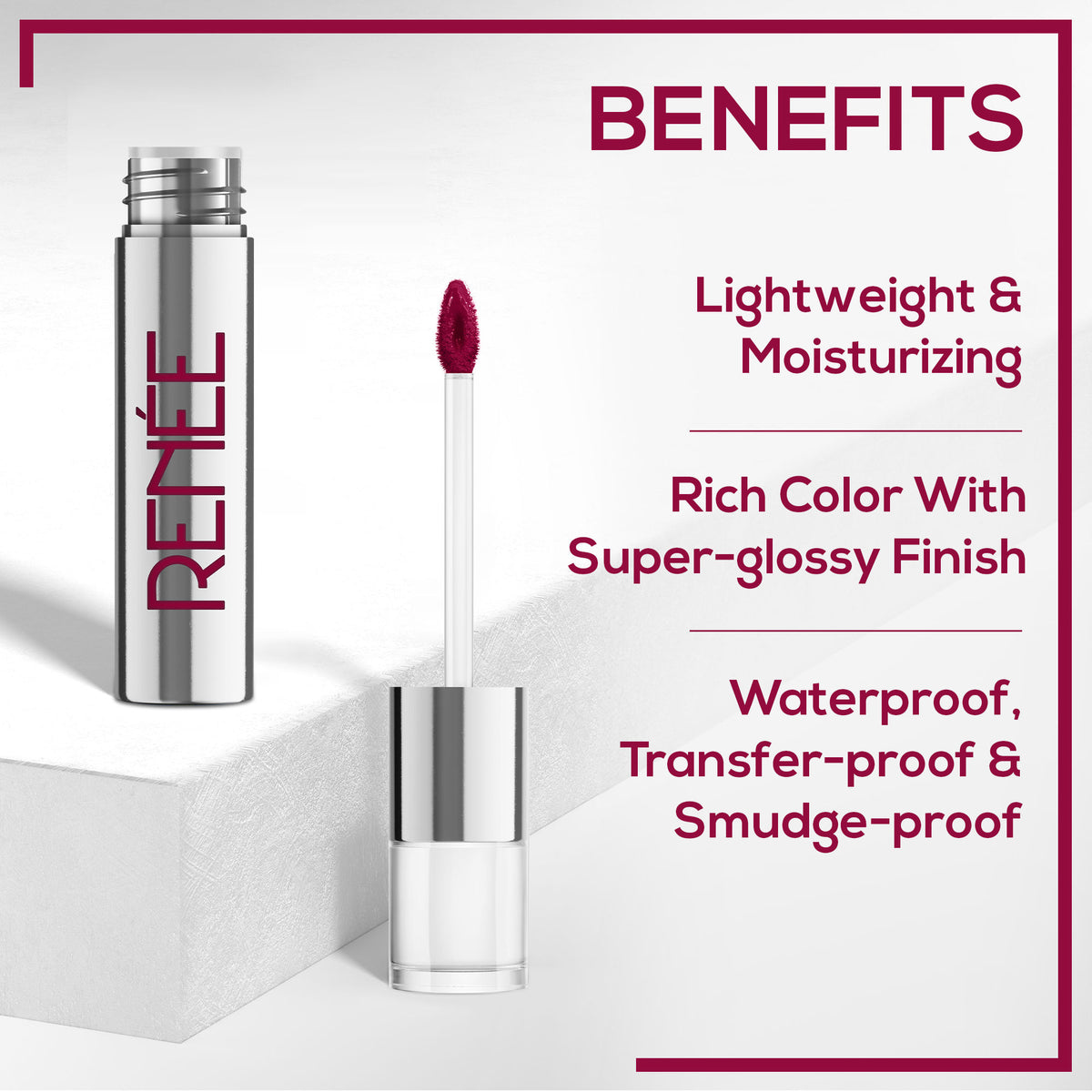 Renee Cosmetics Gloss Stay Transfer Proof Glossy Liquid Lip Color - Sophie