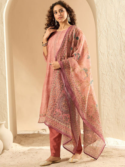 Indyancart IE Women Embroidered Kurta with Trousers & Dupatta