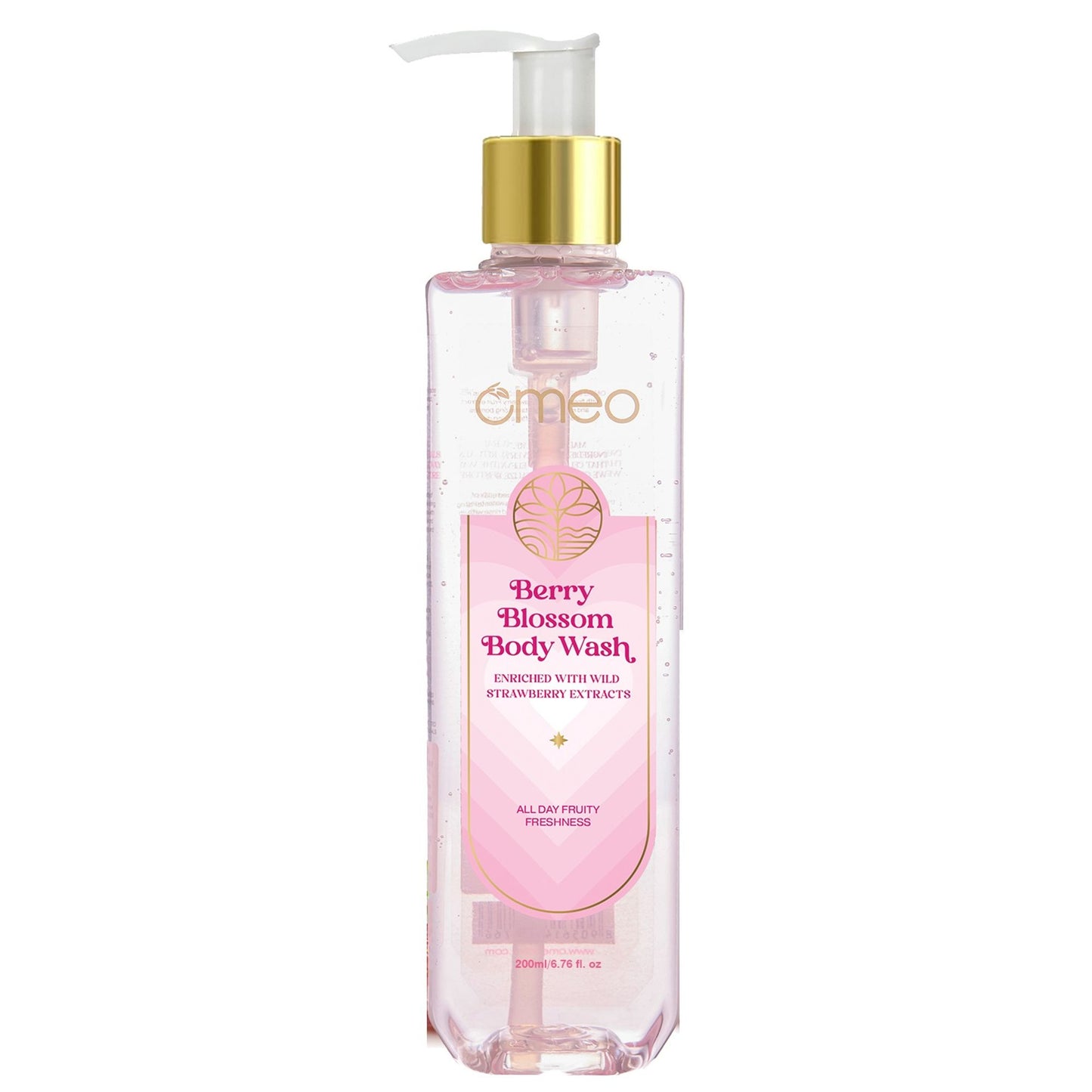 Omeo Berry Blossom Body Wash & Shower Gel With Strawberry, Gentle Cleaner For Revitalized Skin