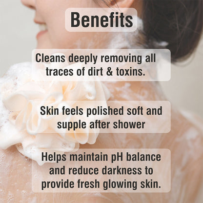 Omeo Berry Blossom Body Wash & Shower Gel With Strawberry, Gentle Cleaner For Revitalized Skin