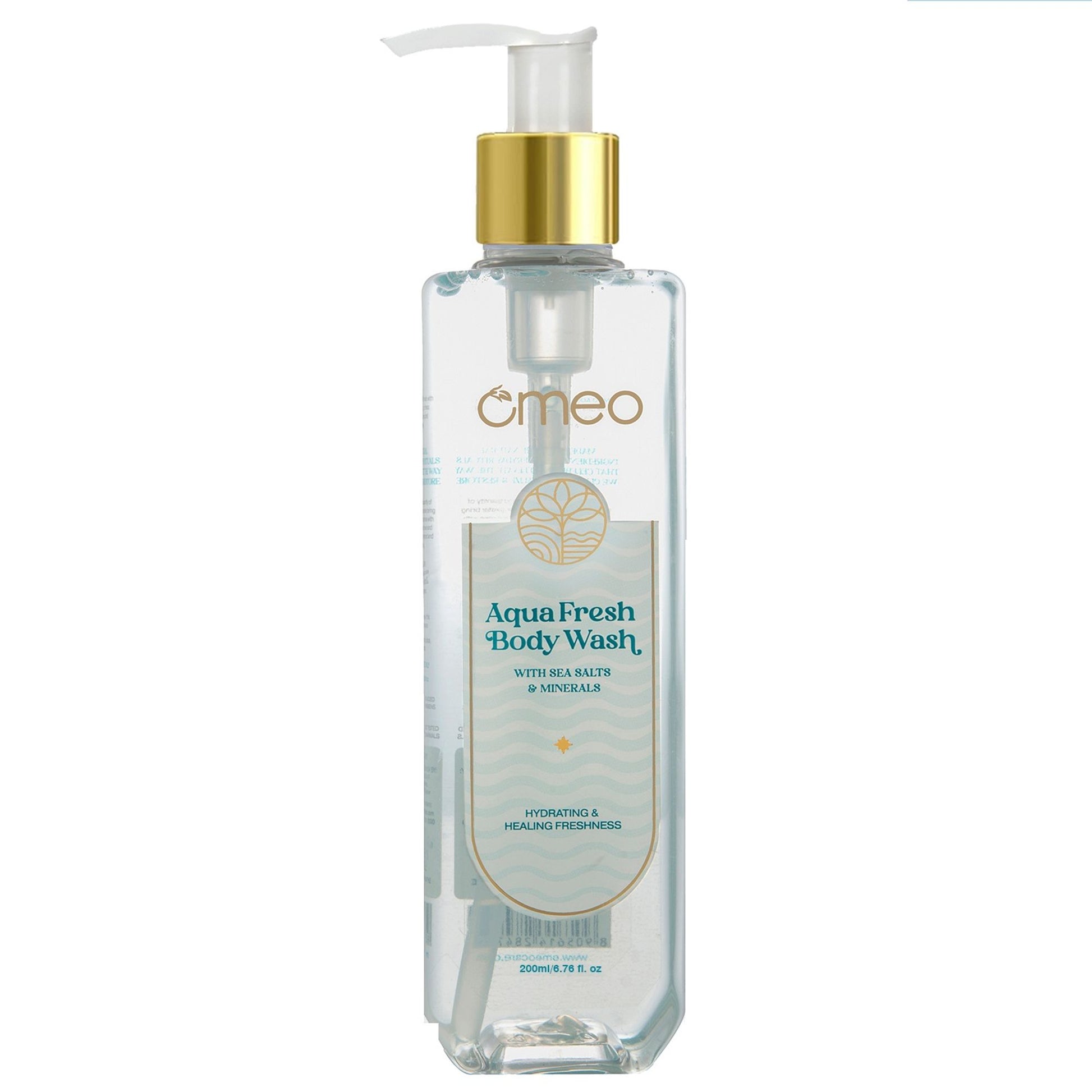 Omeo Aqua Fresh Body Wash & Shower Gel With Sea Salt, Daily Gentle Cleanser For Soft & Fresh Skin