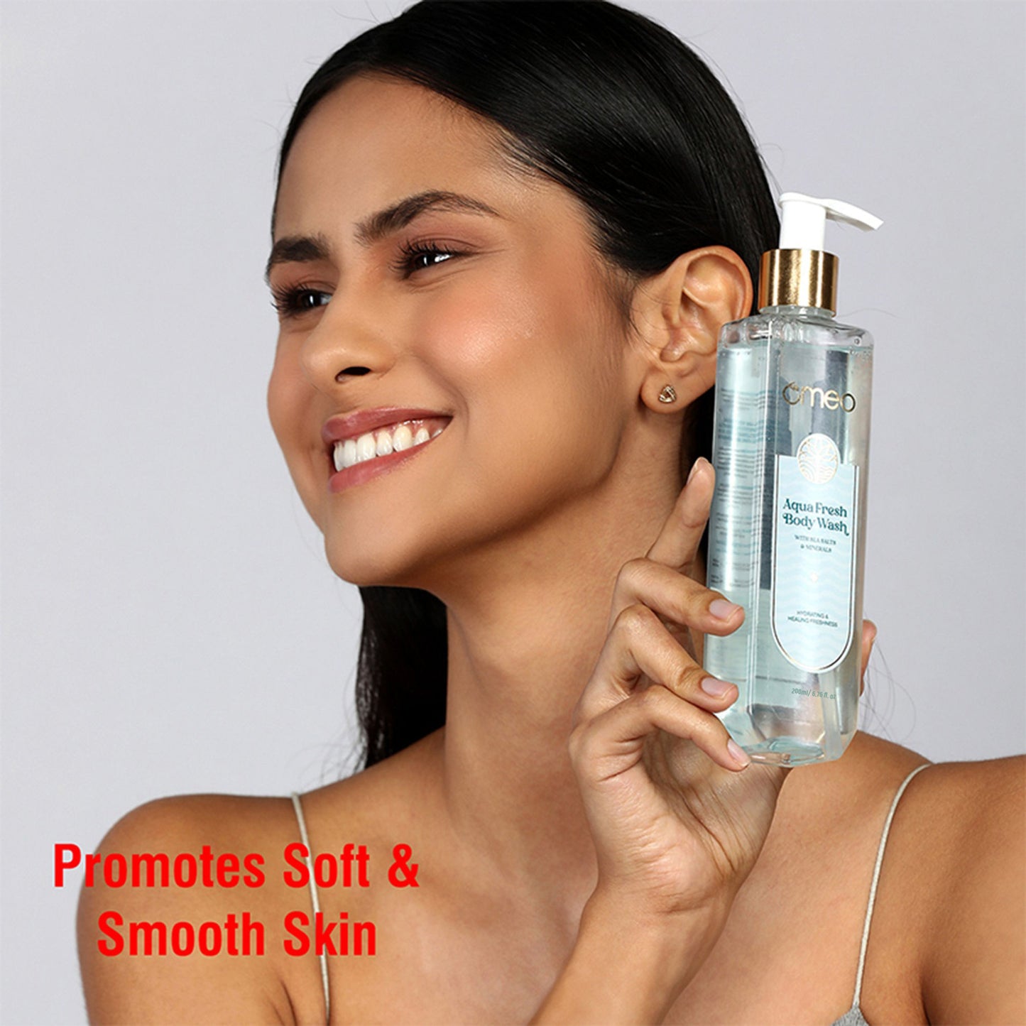Omeo Aqua Fresh Body Wash & Shower Gel With Sea Salt, Daily Gentle Cleanser For Soft & Fresh Skin