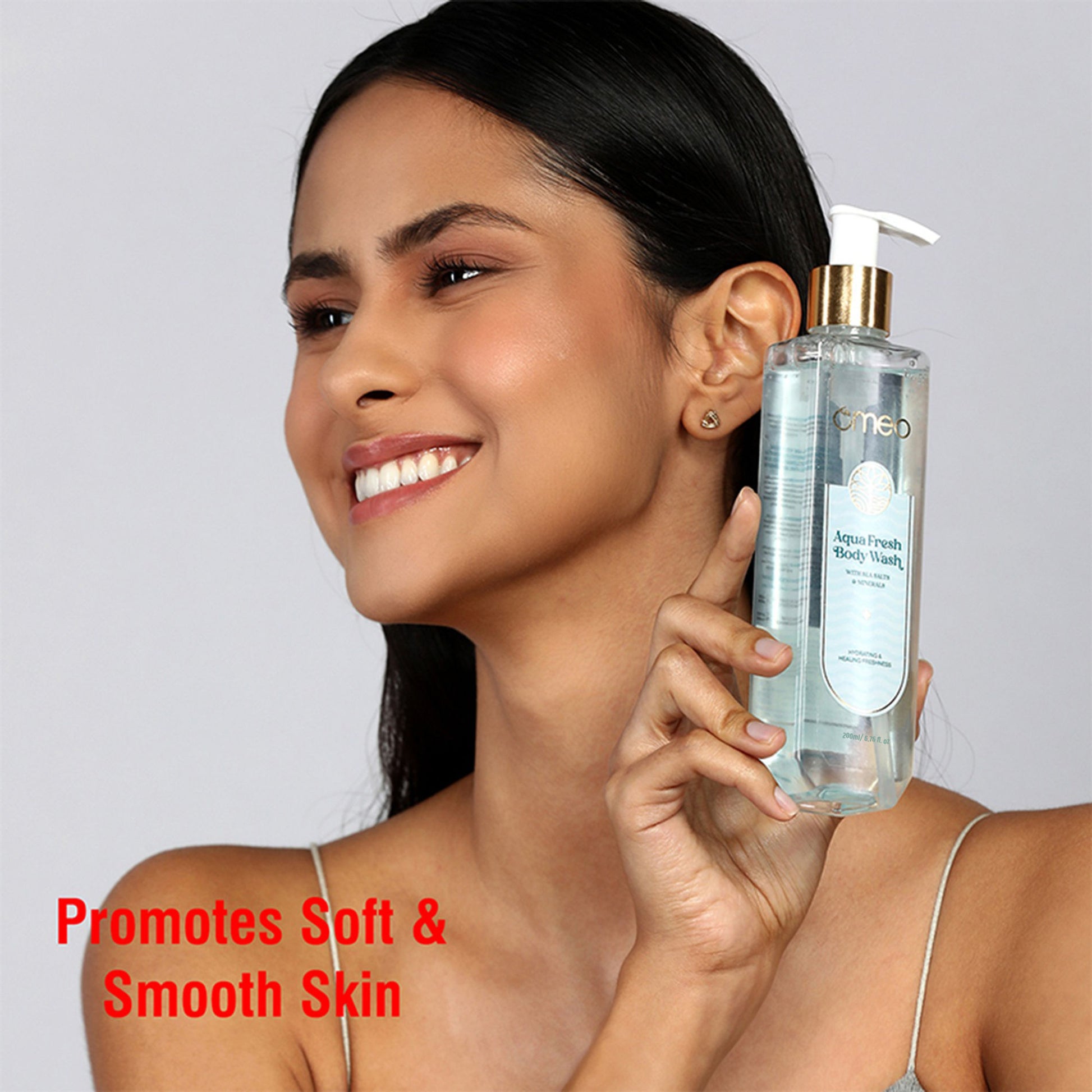 Omeo Aqua Fresh Body Wash & Shower Gel With Sea Salt, Daily Gentle Cleanser For Soft & Fresh Skin