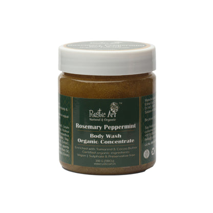 Rustic Art Organic Rosemary Peppermint Body Wash Concentrate