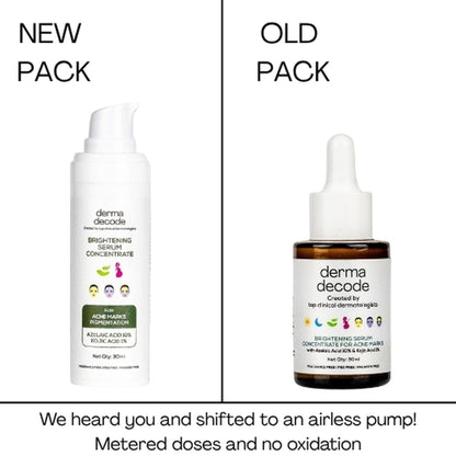 Derma Decode 1% Kojic Acid 10% Azelaic Acid Brightening Face Serum For Dark Spots And Pigmentation