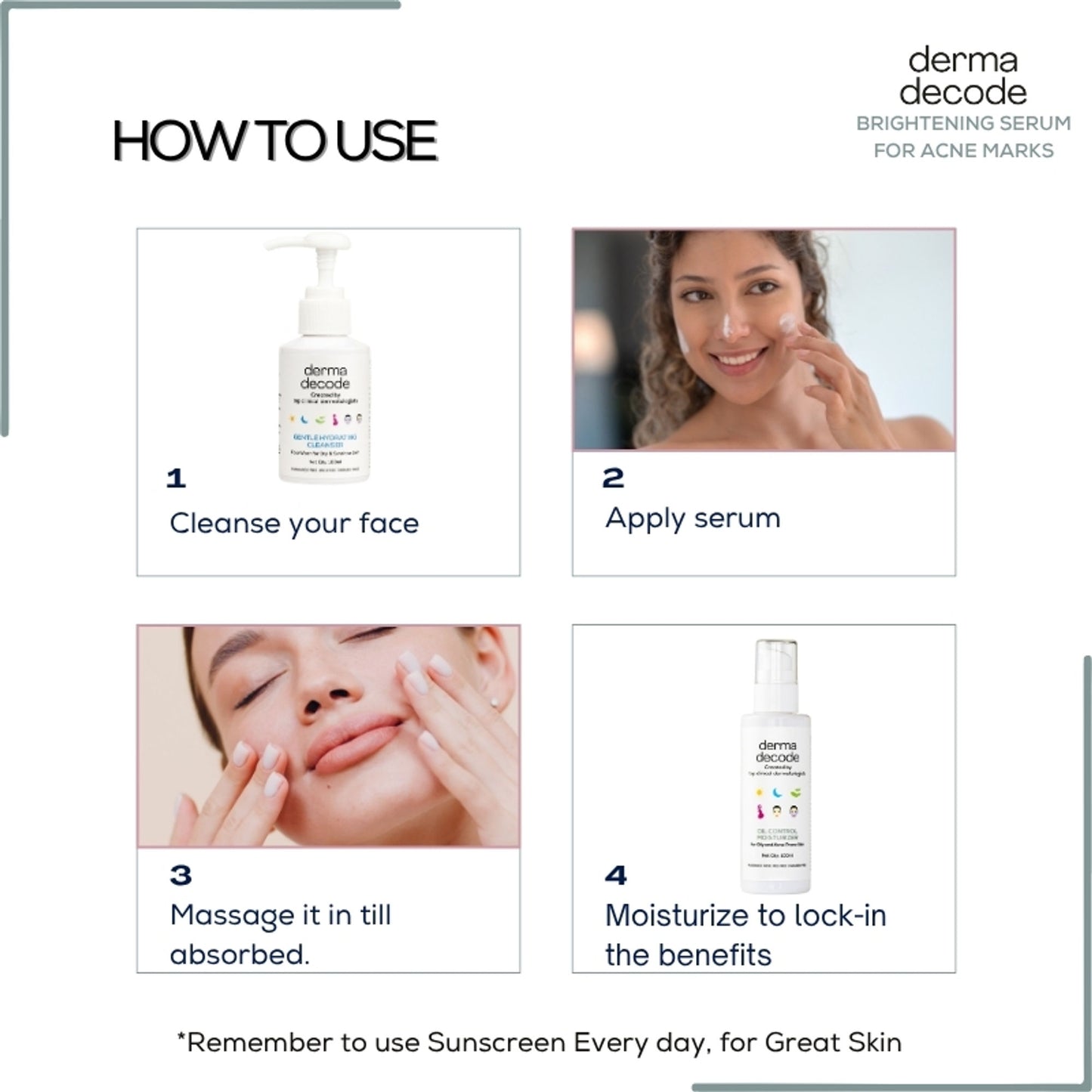 Derma Decode 1% Kojic Acid 10% Azelaic Acid Brightening Face Serum For Dark Spots And Pigmentation