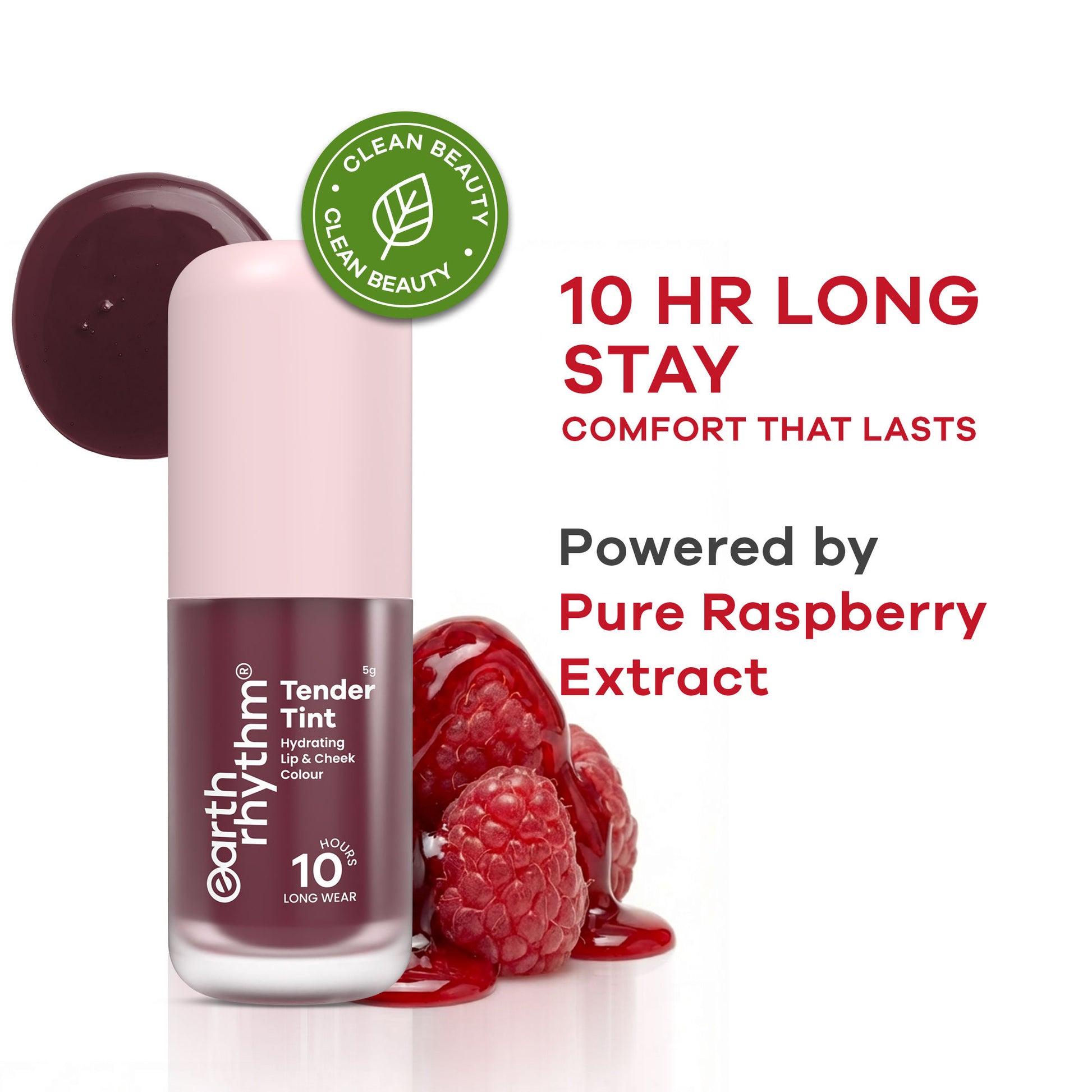 Earth Rhythm Tender Tint For Lip & Cheek With Pure Plant Pigments 10 H Stay - Brandy Bold