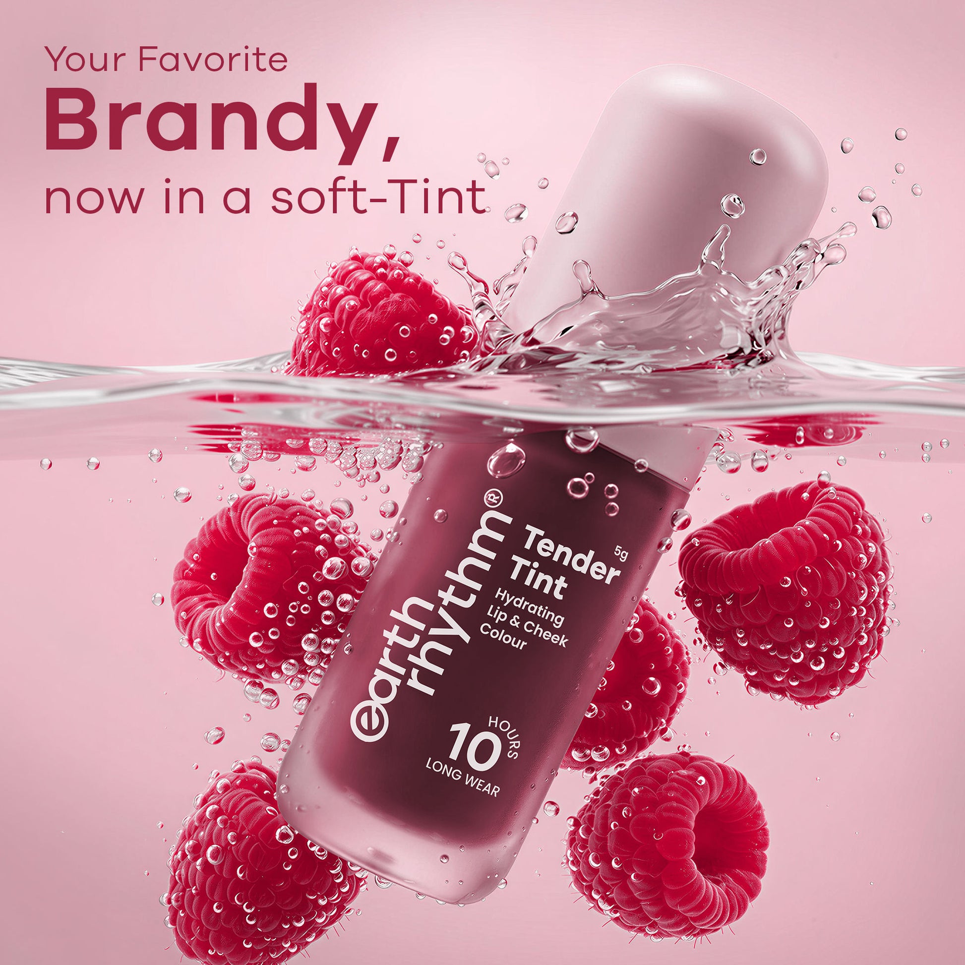 Earth Rhythm Tender Tint For Lip & Cheek With Pure Plant Pigments 10 H Stay - Brandy Bold