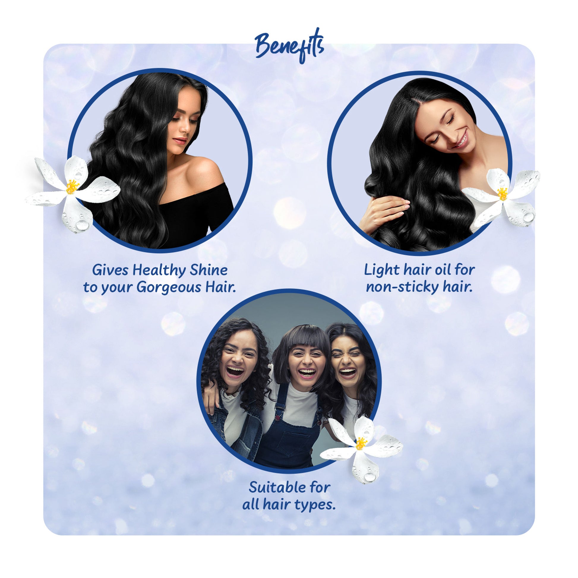 Parachute Advansed Jasmine Coconut Hair Oil, Vitamin E for Healthy Shiny Hair, Non-sticky