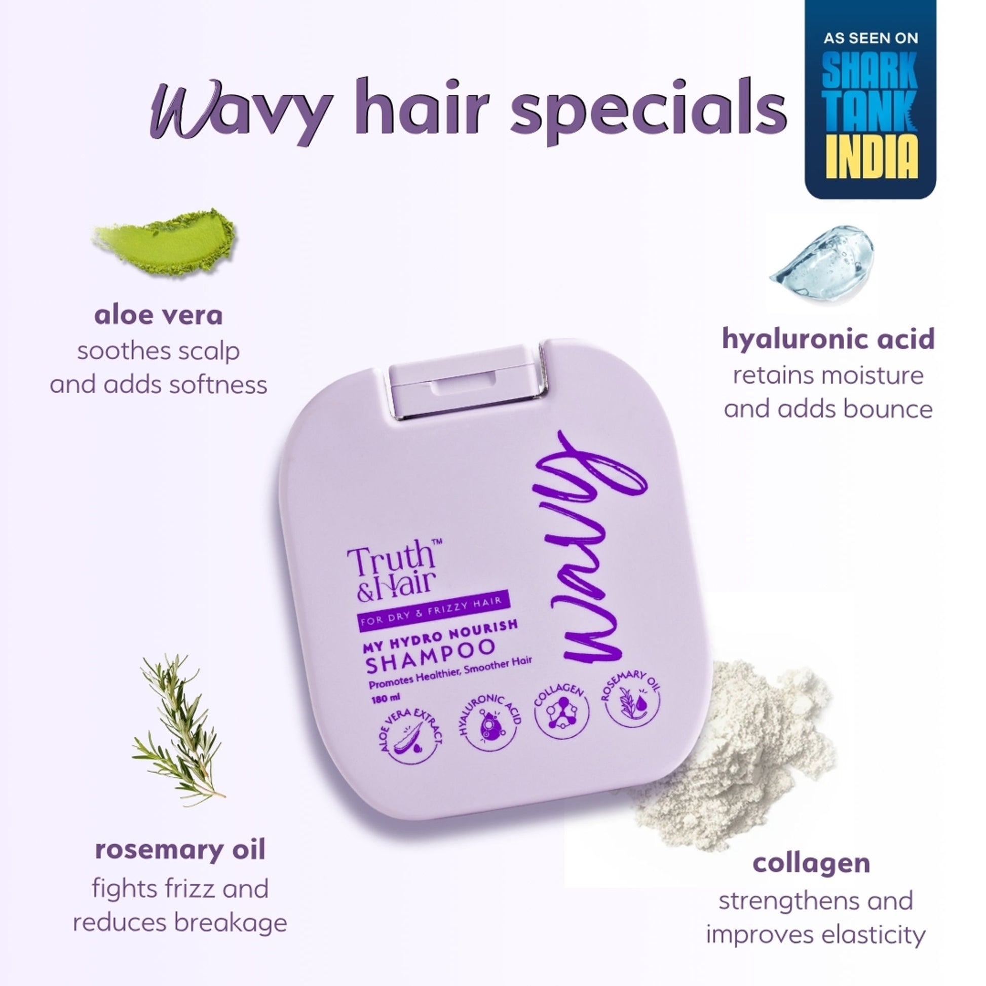 Truth & Hair Wavy Hair Hydro Nourish Shampoo