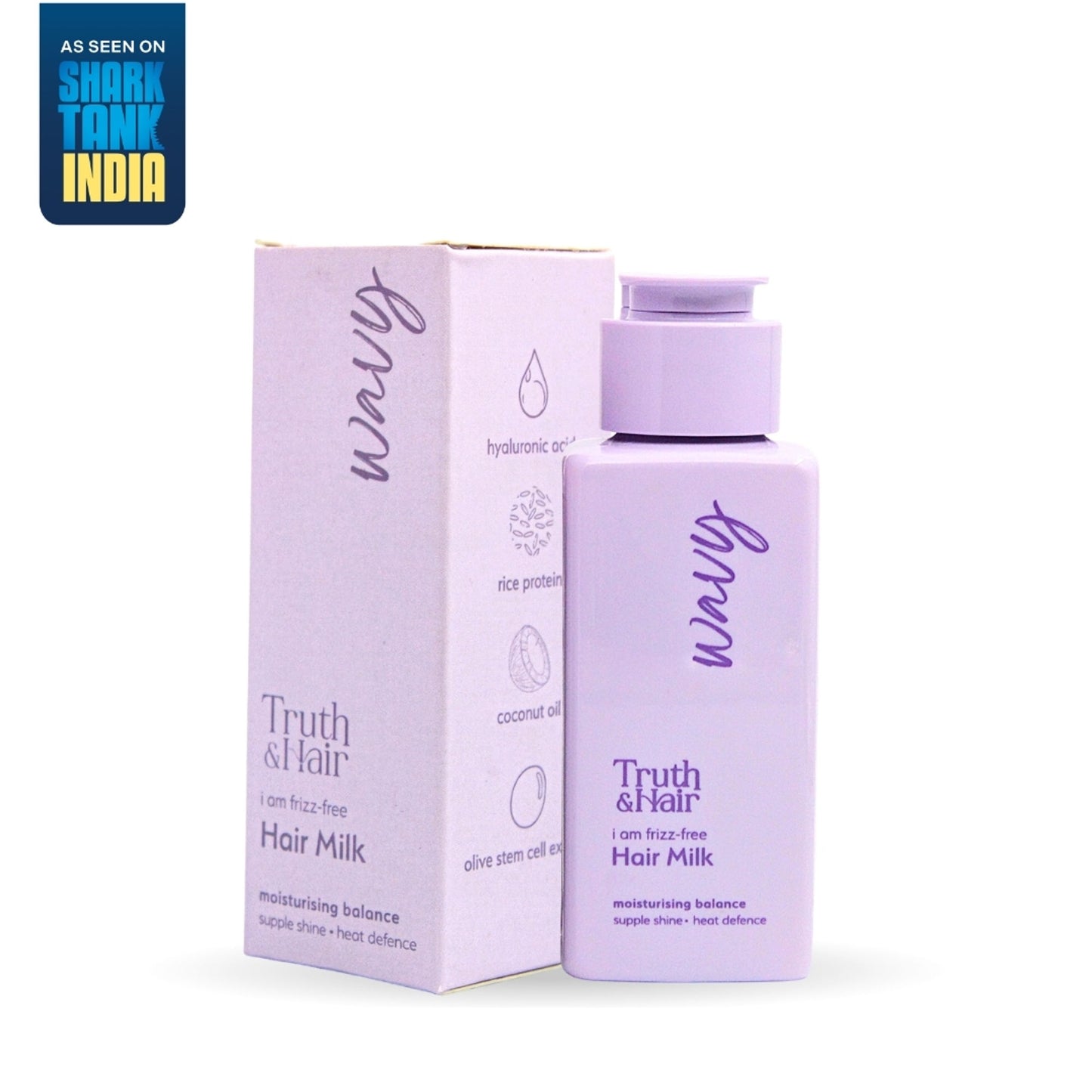 Truth & Hair Wavy Hair Milk with Heat Defence for Frizz-Free Milk Bath