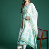 Dhiyona IE Women Ethnic Motifs Printed Sequinned Pure Cotton Kurta With Trousers & Dupatta