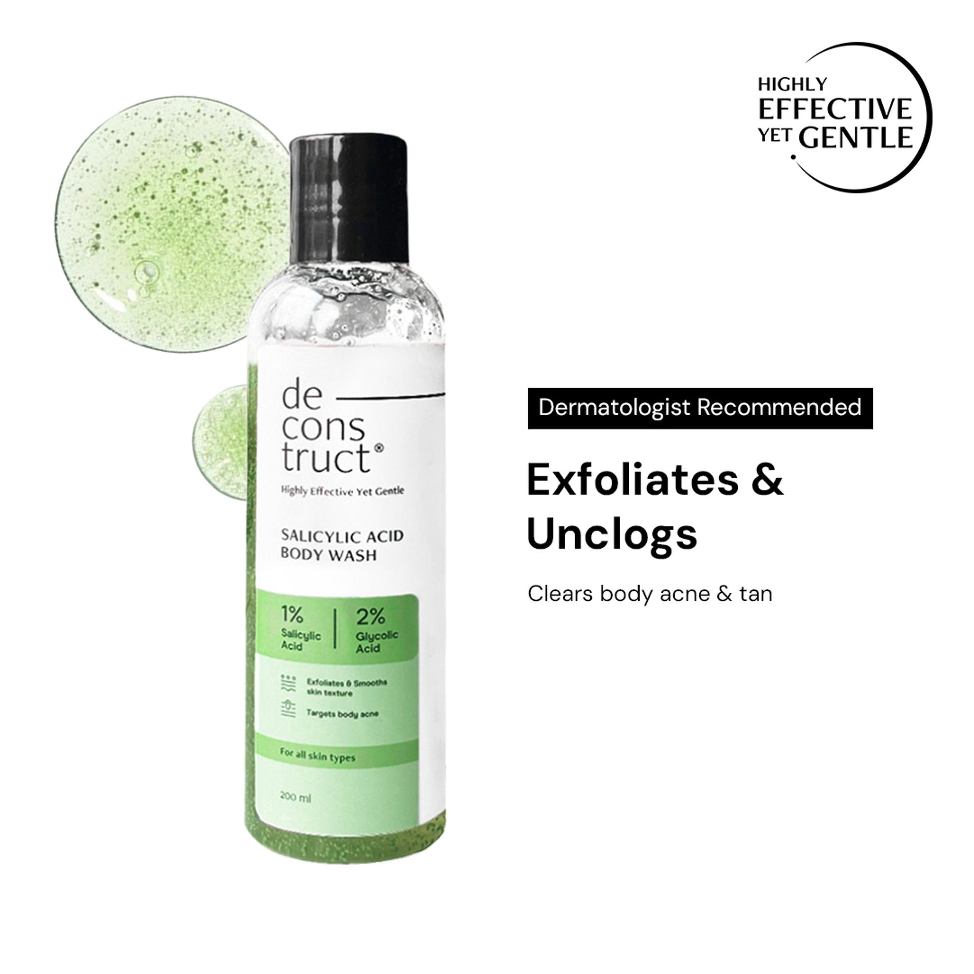 Deconstruct Salicylic Acid Body Wash, Clears Body Acne & Smooths Skin