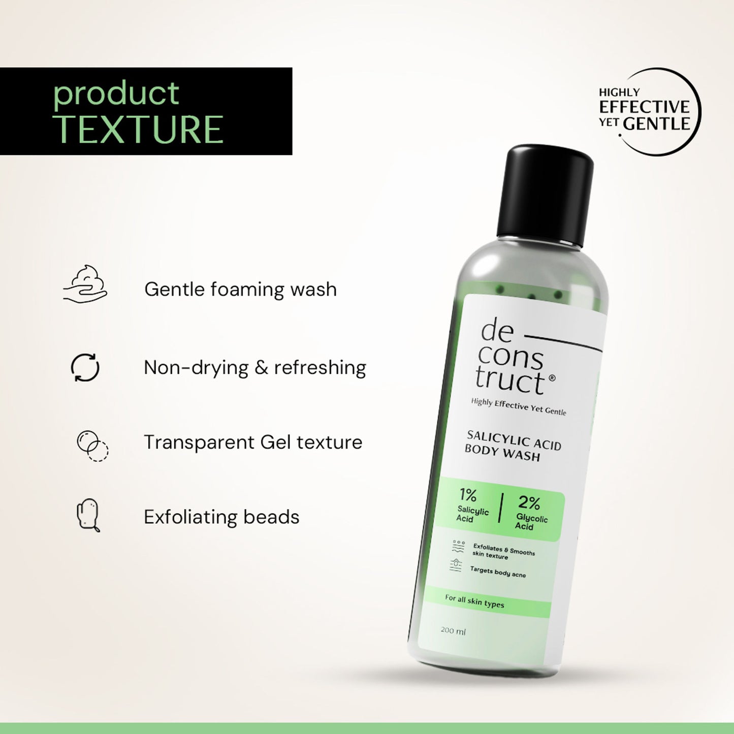 Deconstruct Salicylic Acid Body Wash, Clears Body Acne & Smooths Skin