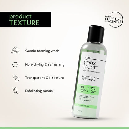 Deconstruct Salicylic Acid Body Wash, Clears Body Acne & Smooths Skin