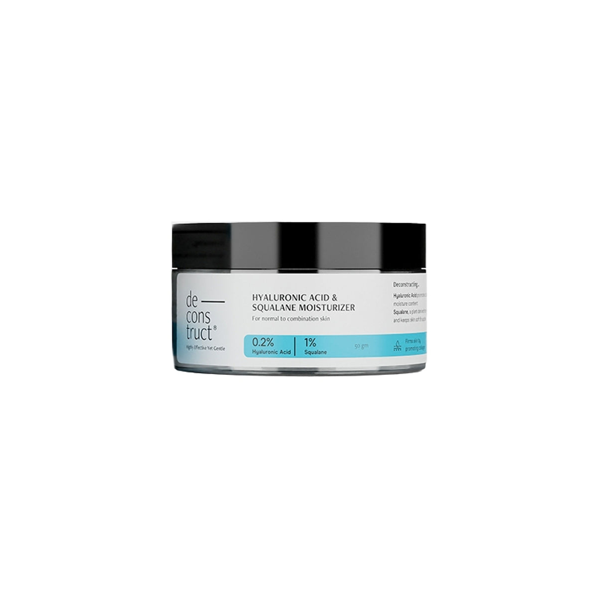 Deconstruct Hyaluronic Acid & Squalane Moisturizer, Locks Hydration & Firms Skin
