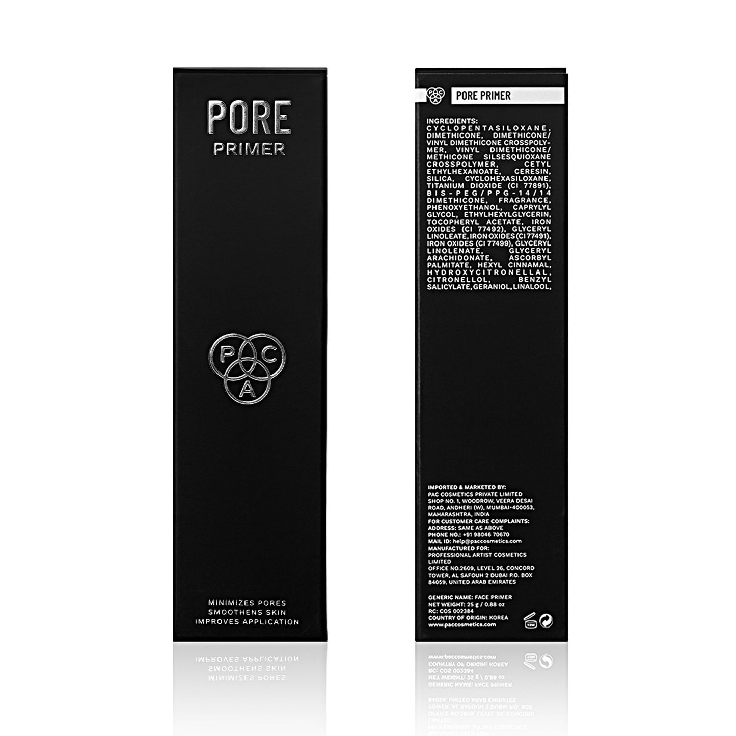 PAC Pore Primer -Minimizes Pores, Smooths Fine Lines, Creates a Smooth Canvas & Prolongs Makeup Wear