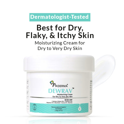 Fixderma Dewrav Moisturizing Cream for Face & Body with Shea Butter For Dry to Very Dry Skin