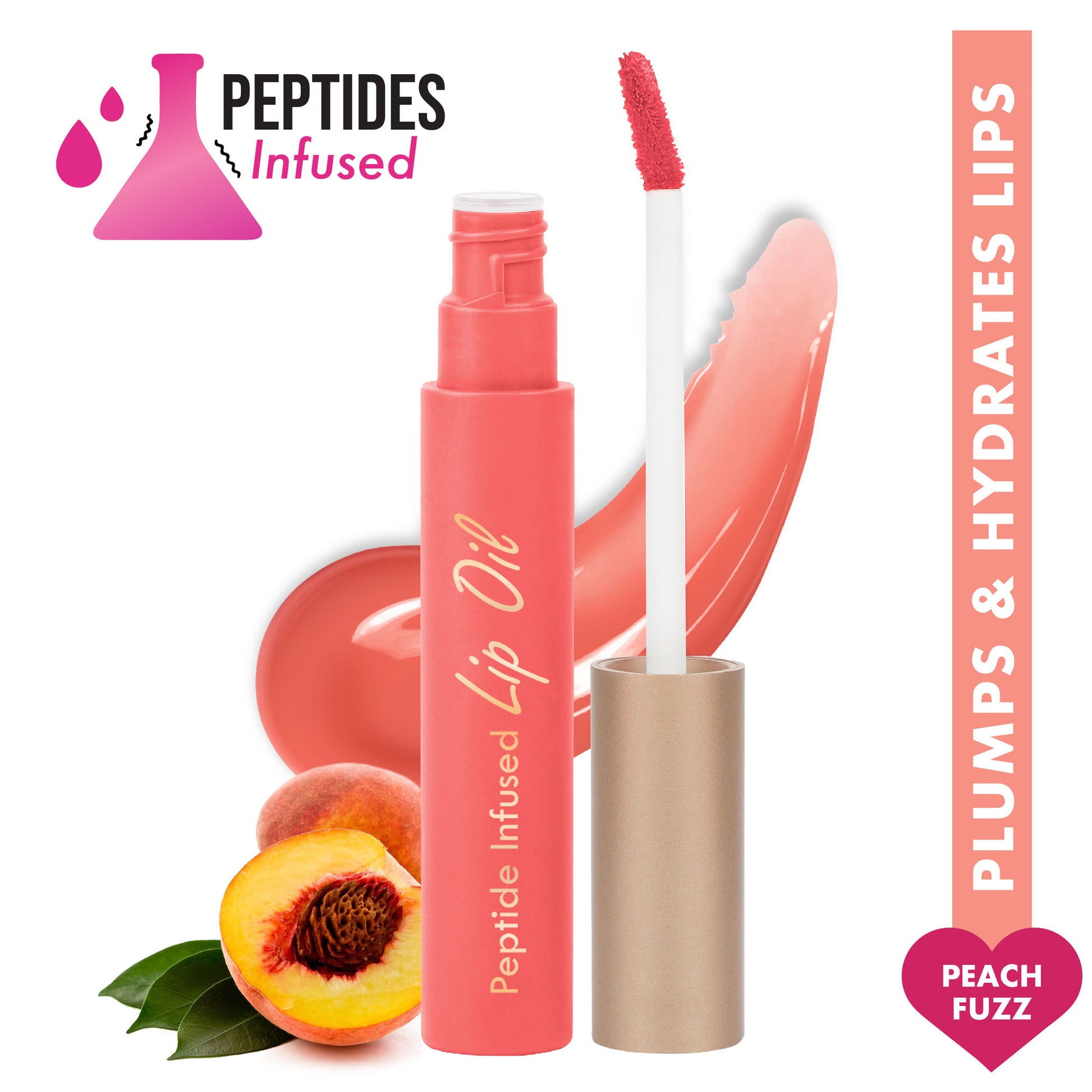 Insight Cosmetics Peptide Infused Lip Oil - Peach Fuzz
