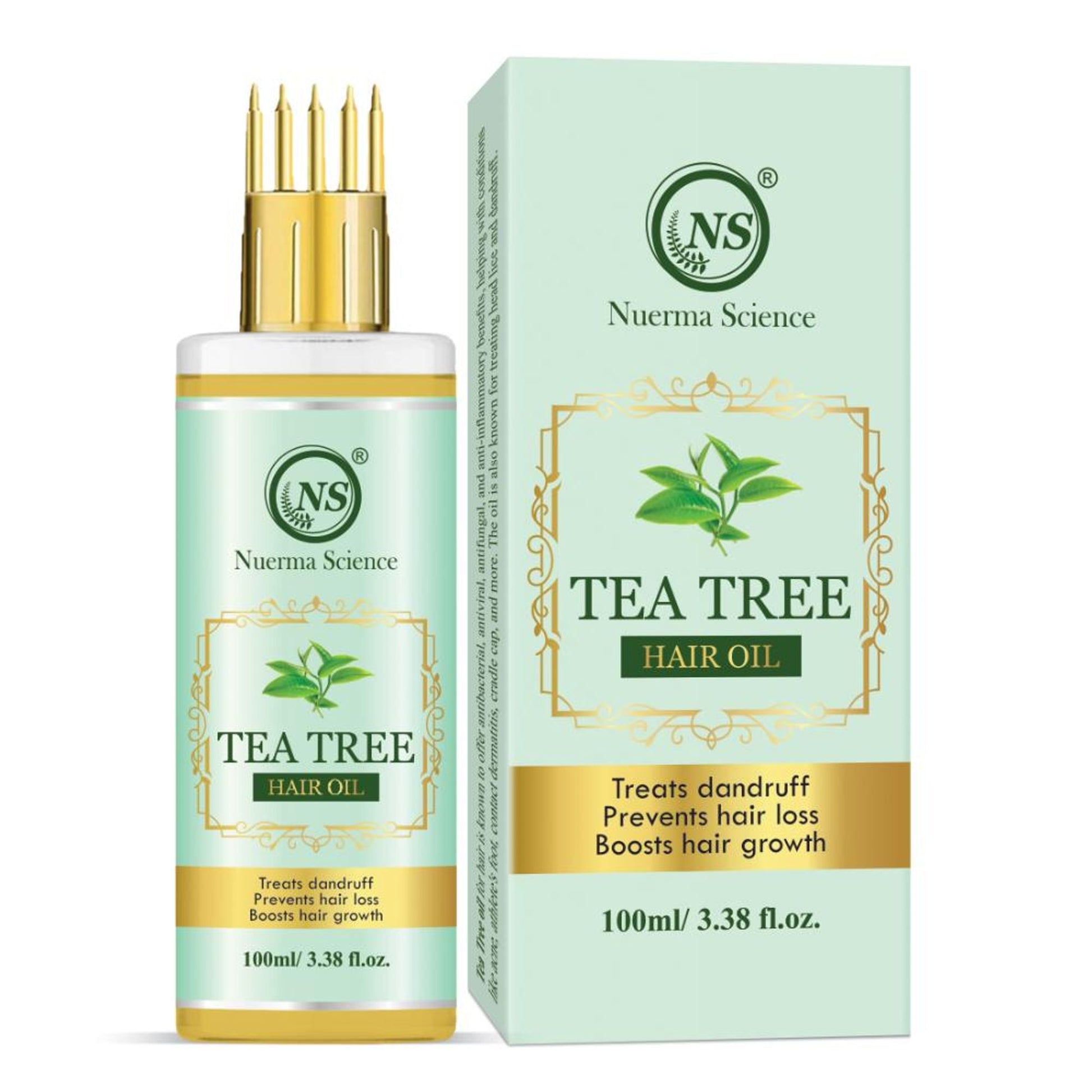 Nuerma Science Tea Tree Hair Oil for Anti Dandruff, Hair Fall Control & Itchiness Control
