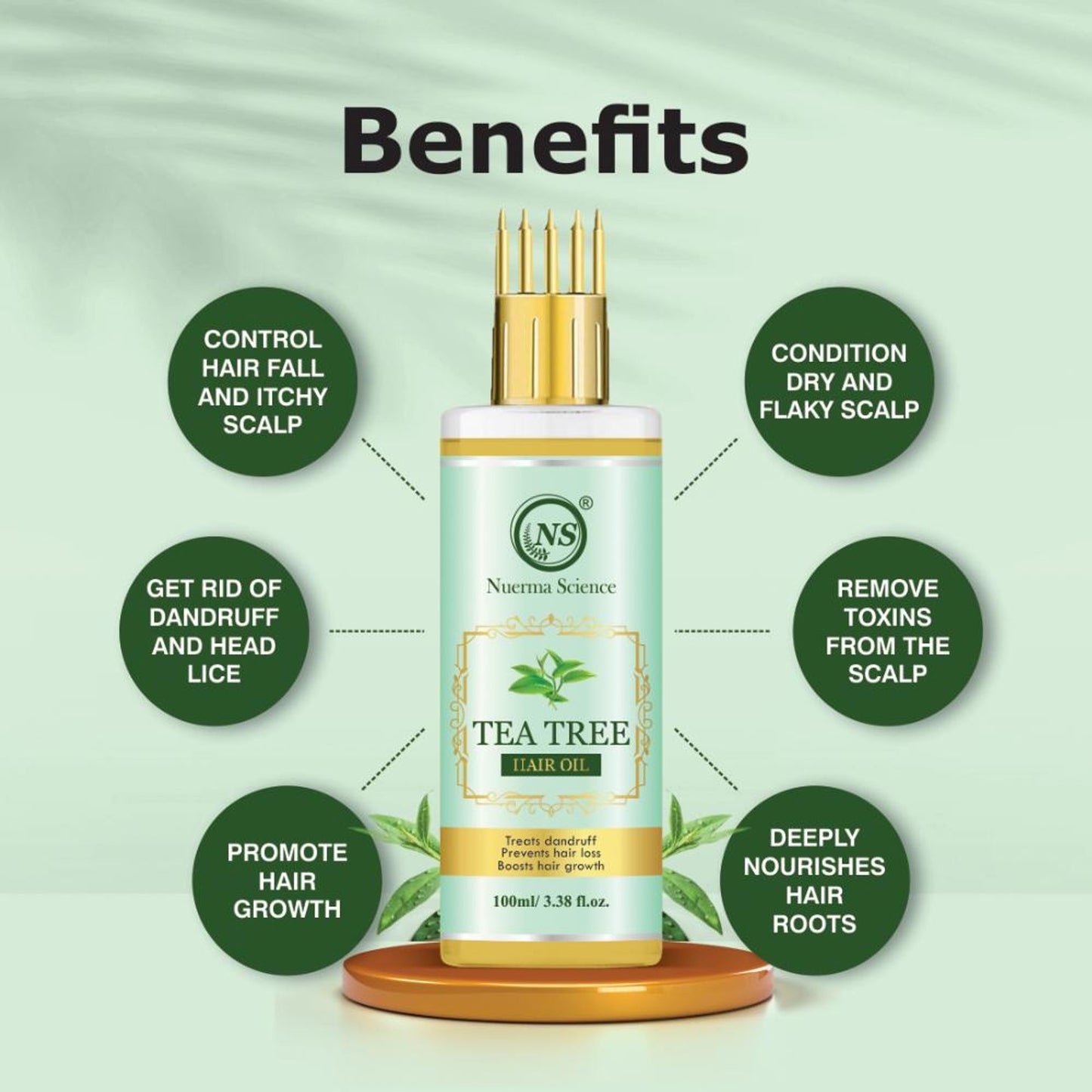Nuerma Science Tea Tree Hair Oil for Anti Dandruff, Hair Fall Control & Itchiness Control