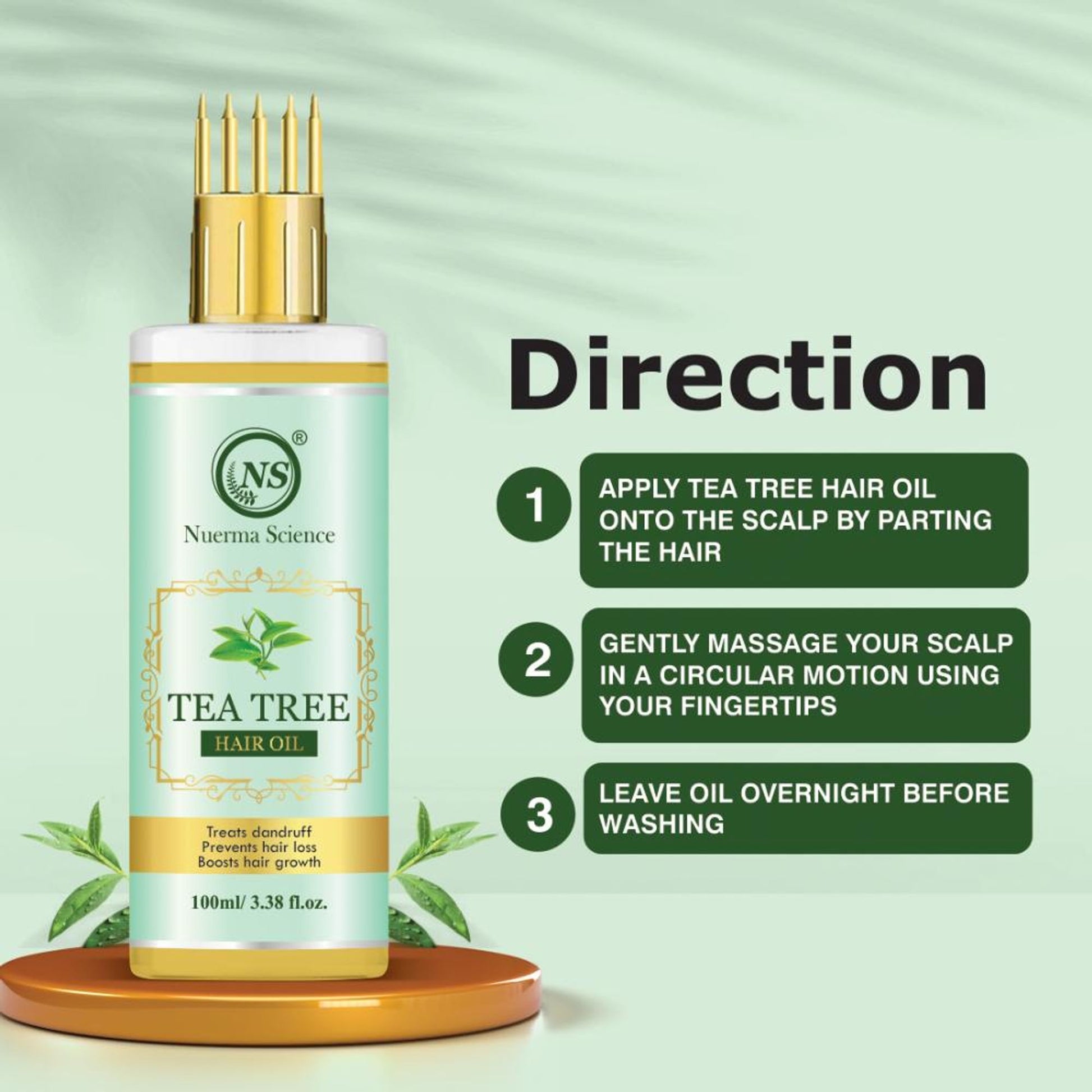 Nuerma Science Tea Tree Hair Oil for Anti Dandruff, Hair Fall Control & Itchiness Control