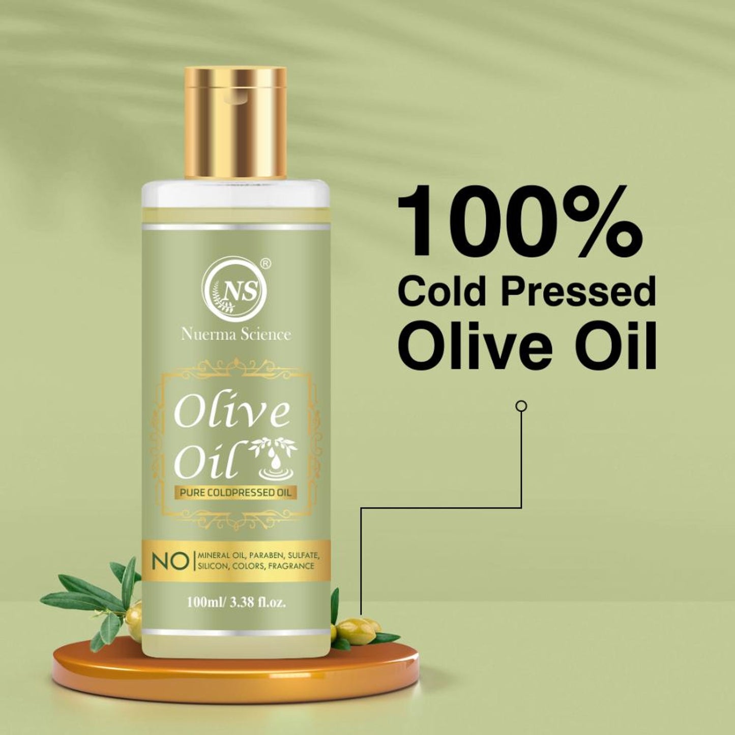 Nuerma Science Olive Oil for Skin & Hair (For Moisturize Dry Lips, Hair, Skin & Massage)