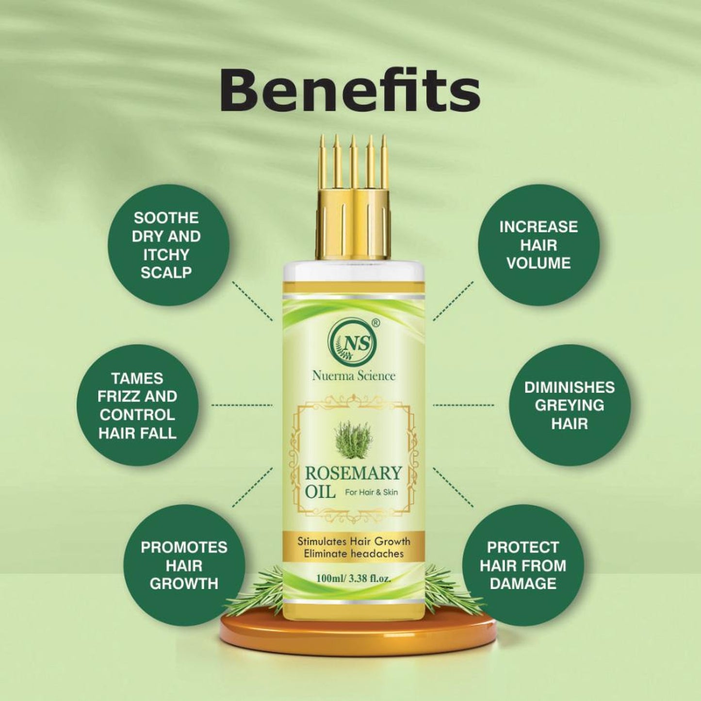 Nuerma Science Rosemary Oil for Skin & Hair (for Hair Growth & Collagen Boosting)