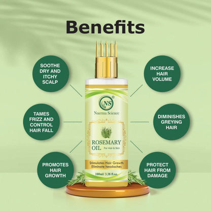 Nuerma Science Rosemary Oil for Skin & Hair (for Hair Growth & Collagen Boosting)
