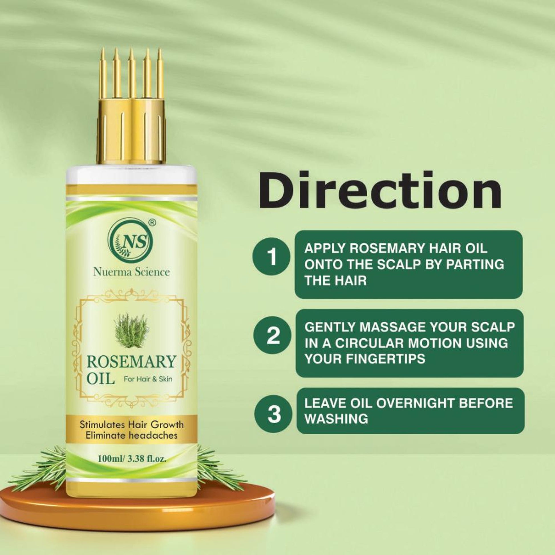 Nuerma Science Rosemary Oil for Skin & Hair (for Hair Growth & Collagen Boosting)