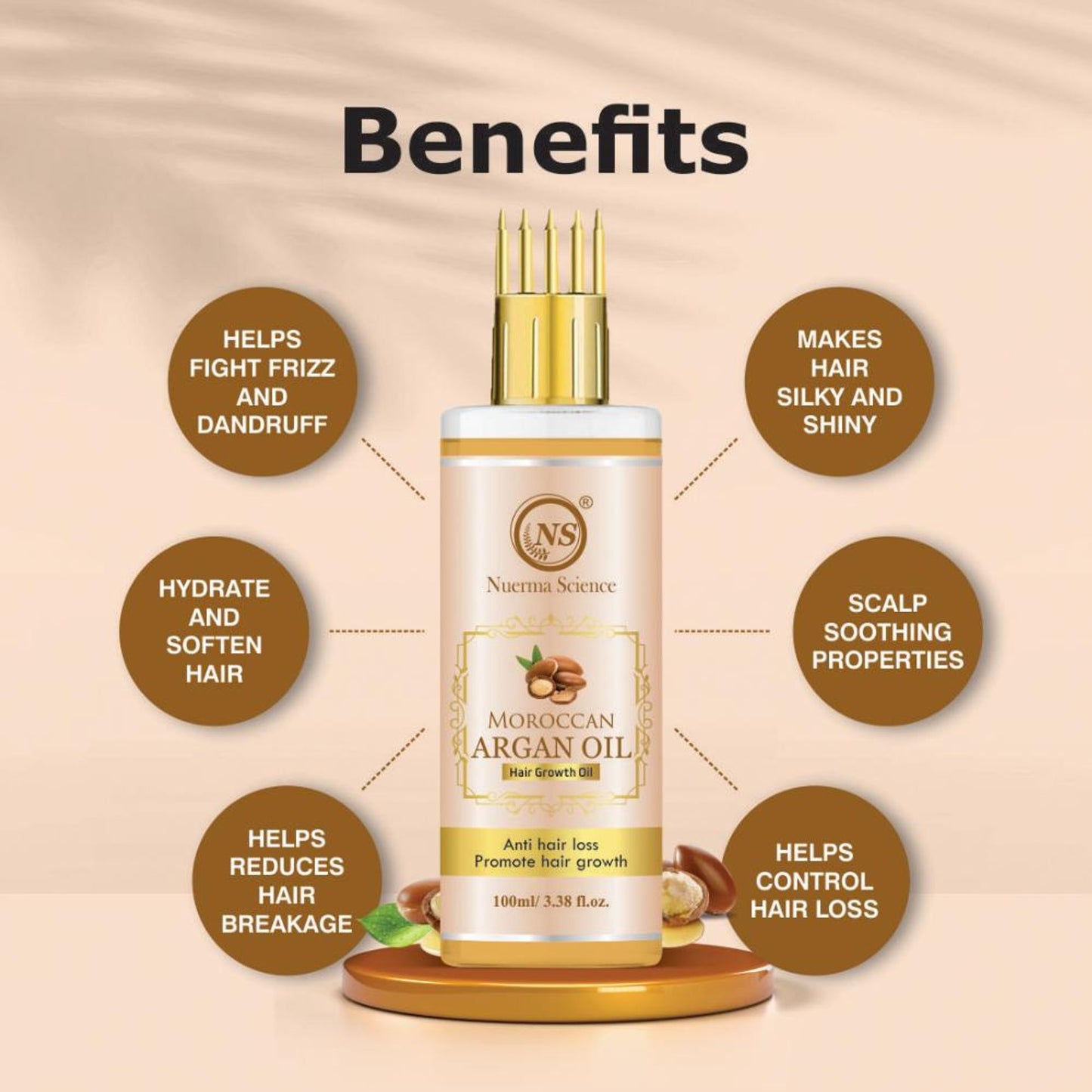 Nuerma Science Argan Hair Oil For Hair Growth, Hair Fall Control & Thicken Hair