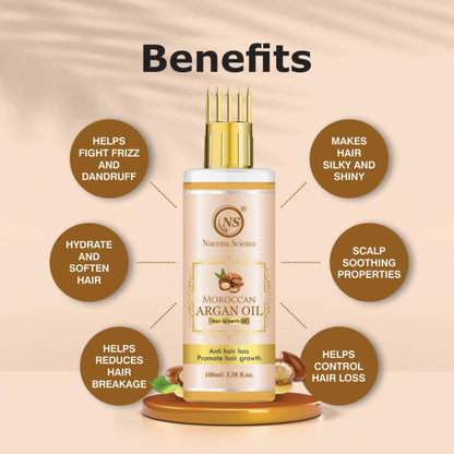 Nuerma Science Argan Hair Oil For Hair Growth, Hair Fall Control & Thicken Hair