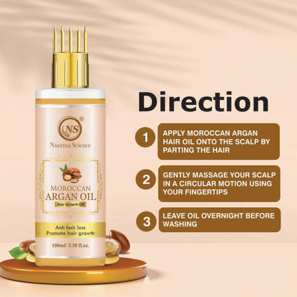 Nuerma Science Argan Hair Oil For Hair Growth, Hair Fall Control & Thicken Hair