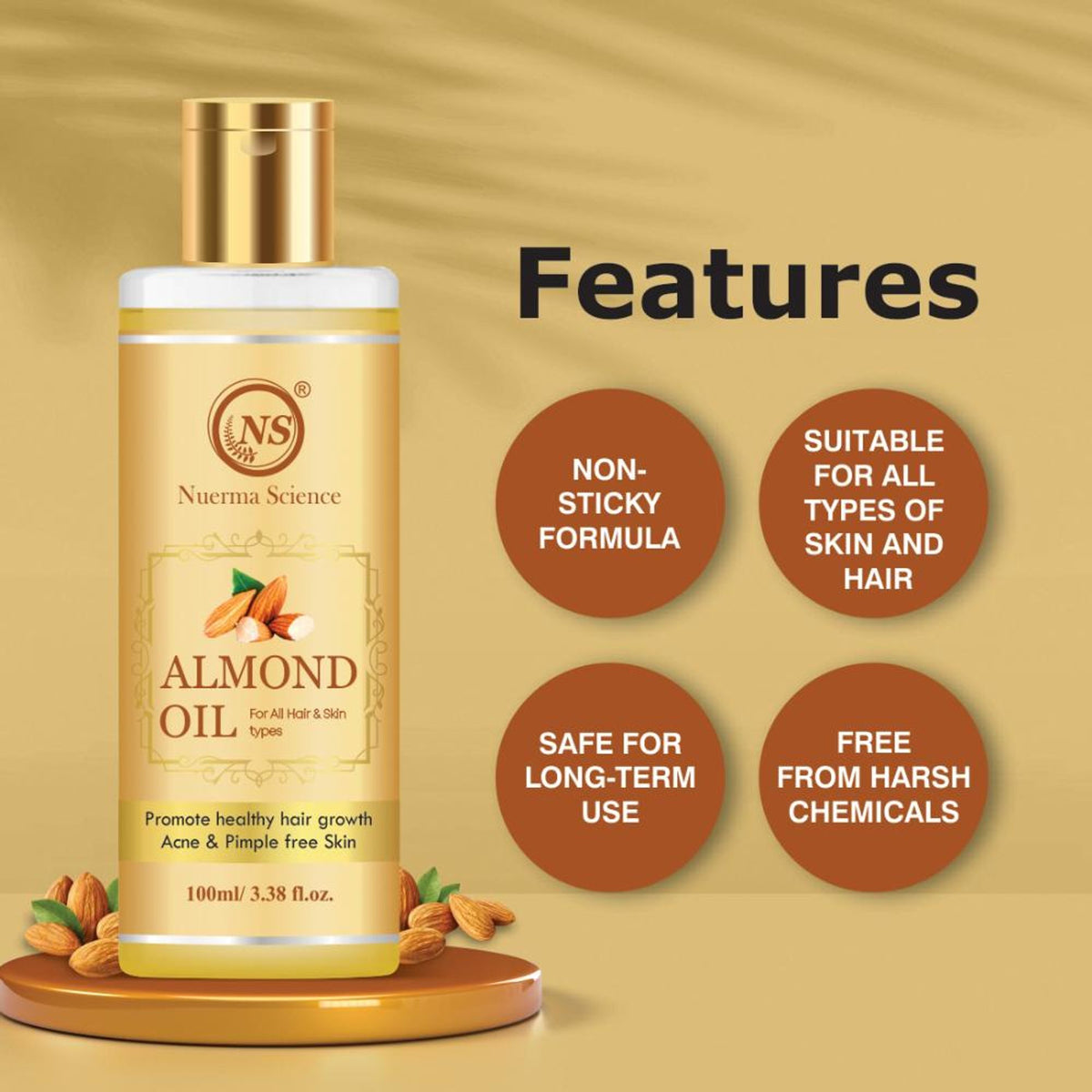 Nuerma Science Almond Oil (Pure) for Skin & Hair