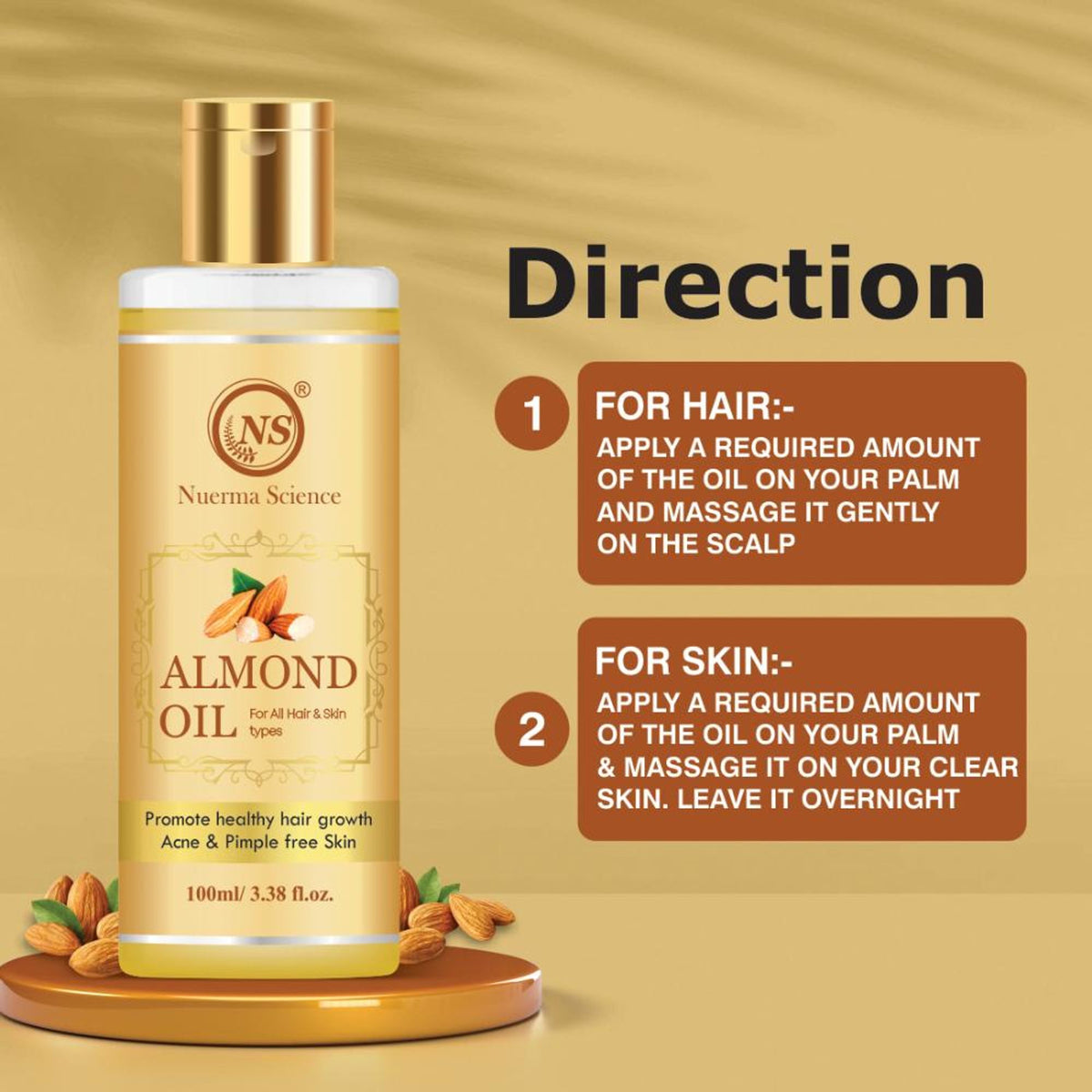 Nuerma Science Almond Oil (Pure) for Skin & Hair