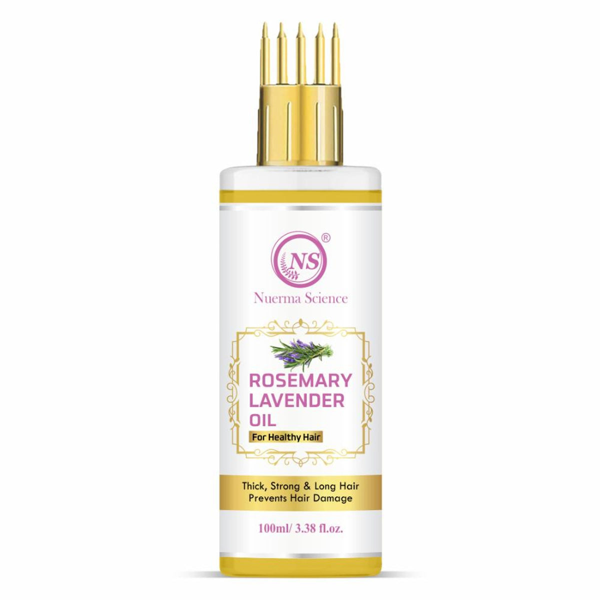 Nuerma Science Rosemary Lavender Hair Oil for Thicker & Longer Hair & Prevent Hair Damage