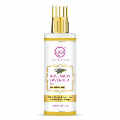 Nuerma Science Rosemary Lavender Hair Oil for Thicker & Longer Hair & Prevent Hair Damage