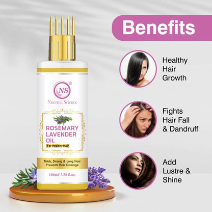 Nuerma Science Rosemary Lavender Hair Oil for Thicker & Longer Hair & Prevent Hair Damage