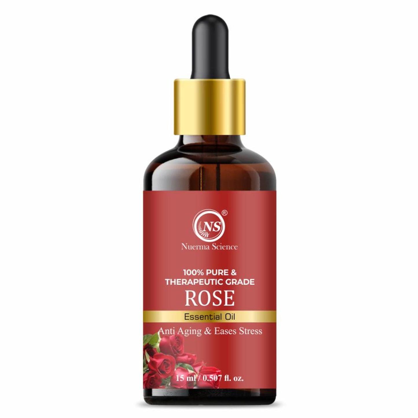 Nuerma Science Rose Essential Oil (100% Pure) for Fair Skin, Tan Removal & Glowing Skin