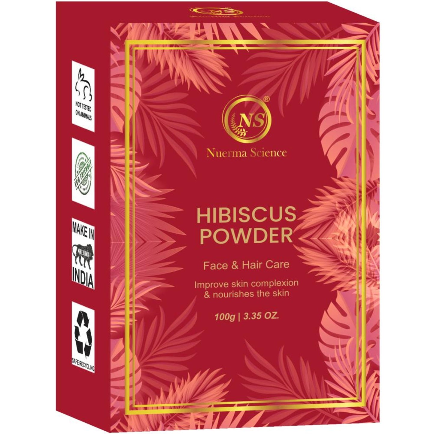 Nuerma Science Hibiscus Powder for Hair Growth, Hair Fall Control, Black Hair & Anti-Ageing