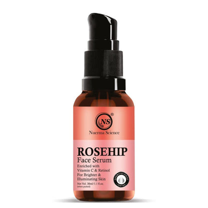 Nuerma Science 15% Rosehip Face Serum enriched Vitamin C & Retinol for Illuminating Skin