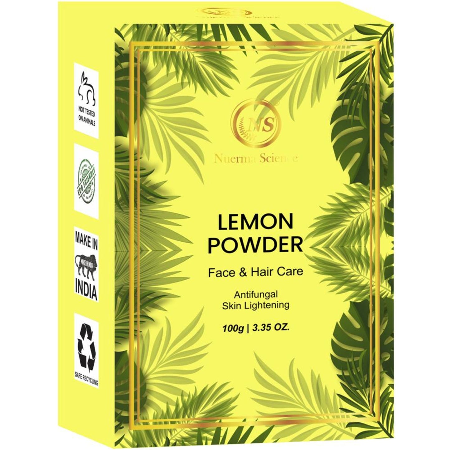 Nuerma Science Lemon Peel Powder For Face & Hair Care Antifungal Skin Lightening