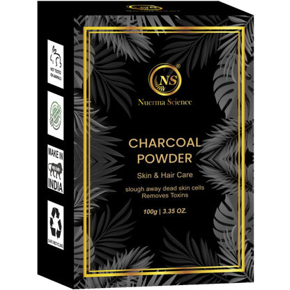 Nuerma Science Charcoal Powder for Remove Dead Skin Cells, Teeth Whiten & Control Excess Oil