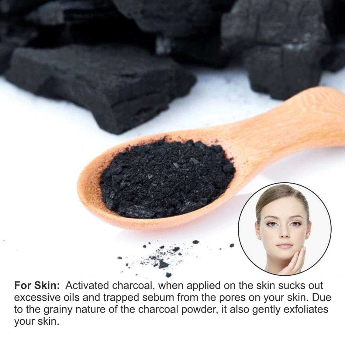 Nuerma Science Charcoal Powder for Remove Dead Skin Cells, Teeth Whiten & Control Excess Oil