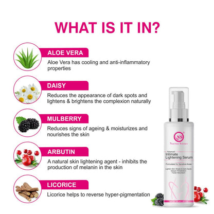 Nuerma Science Intimate Area Lightening Serum for Men & Women with Alpha Arbutin & Licorice