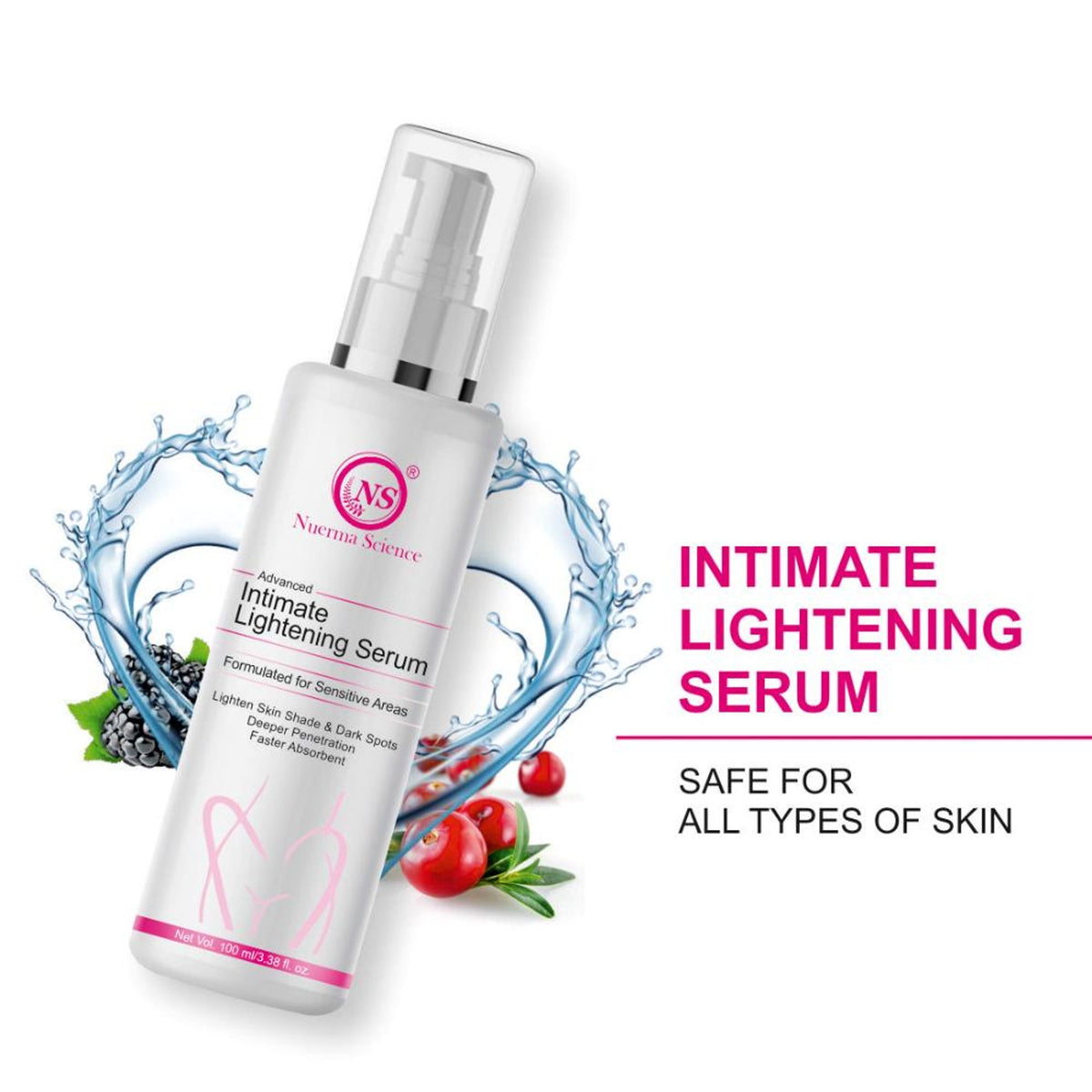 Nuerma Science Intimate Area Lightening Serum for Men & Women with Alpha Arbutin & Licorice