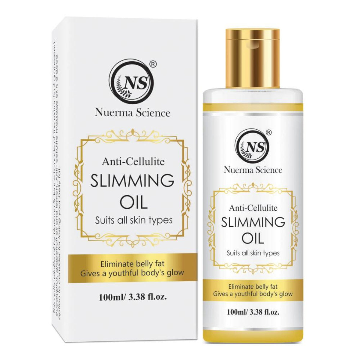 Nuerma Science Anti Cellulite Slimming Oil enriched Caffeine for Reducing Belly Unwanted Fat